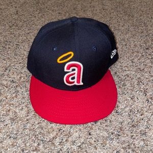 Anaheim Angels New Era Fitted Cap Hat 7 1/4 Cooperstown Collection